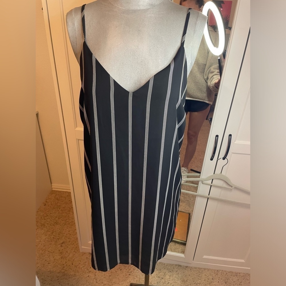 Cotton On Black & White Striped Dress